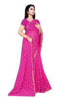 Mahadev Enterprise Chiffon Saree With Separate Blouse Piece (dc306pink)