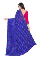 Mahadev Enterprise Georgette Printed Saree With Running Blouse Piece (dc266blue)