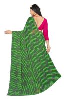 Mahadev Enterprise Georgette Printed Saree With Running Blouse Piece (dc266green)