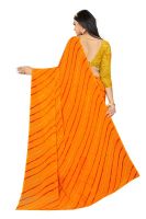 Mahadev Enterprise Georgette Printed Saree With Running Blouse Piece (dc267yellow)