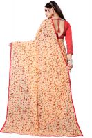 Mahadev Enterprise Floral Print Georgette Saree With Art Silk Blouse Piece(dc249red)