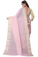 Mahadev Enterprise Trendy Linen Cotton Saree With Jacquard Blouse Piece(dc247a)