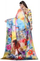 Mahadev Enterprise Digital Print Crepe Saree With Running Blouse Piece (dc254c)