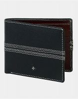 Jl Collections 6 Card Slots Navy Blue Men's Leather Wallet With Tie & Belt (pack Of 3)