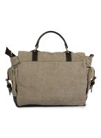 Jl Collections Canvas And Leather Crossbody Travel Messenger Bag For Womens