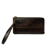 Jl Collections Brown Wristlet Clutch For Women Genuine Leather - ( Code - Jl_ww_3493_br )
