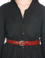 Opus Black Solid Cotton Fusion Wear Women'S Dress