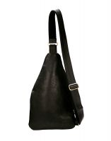 Jl Collections Black Leather Shoulder Cactus Bag For Unisex