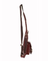 Jl Collections Brown Leather Shoulder Cactus Bag For Unisex