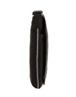 Jl Collections Unisex Leather Black Shoulder Expandable Big Sling Bag With Flap Closure