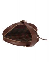 JL Collections Leather Round Shape Zipper Closure Multi Utility Pouch