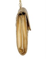 Jl Collections Gold Polyurethane (pu) Shoulder Sling Bag For Women (code - Jl_3460)