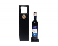 Jl Collections Black Faux Leather Wine Bottle Holder With Coaster (code - Jl_3473)