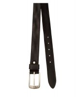 Jl Collections Men's Casual Black Single Hide Genuine Leather Belt