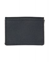 Jl Collections Blue Unisex Leather Credit Card Case Wallet