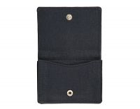 Jl Collections Blue Unisex Leather Credit Card Case Wallet
