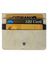 Jl Collections 3 Card Slots Unisex Leather Card Case Wallet