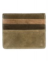 Jl Collections 6 Card Slots Unisex Leather Card Holder