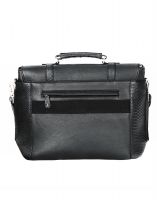 Jl Collections Black Leather Laptop Executive Messenger Bag (code - Jl_eb_3479)