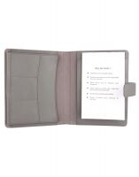 Jl Collections Men's & Women's Leather Grey I Pad Holder