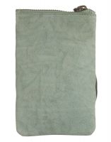 Jl Collections Women's Leather Green Mobile Pouch