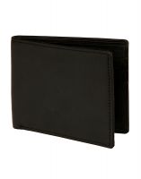 Jl Collections Mens Black Genuine Leather Wallet (6 Card Slots)