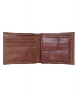 Jl Collections 4 Card Slots Men's Brown Leather Wallet