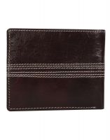 Jl Collections 6 Card Slots Men's Brown Leather Wallet