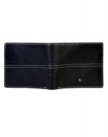 Jl Collections 12 Card Slots Men's Blue Leather Wallet