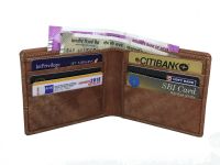Jl Collections Mens Light Brown Genuine Leather Wallet (6 Card Slots)