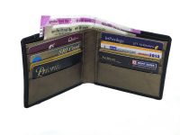 Jl Collections Mens Black And Copper Genuine Leather Wallet (8 Card Slots)