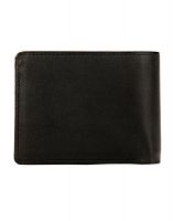 Jl Collections Men's Black Genuine Leather Wallet (18 Card Slots)