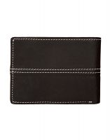 Jl Collections Mens Black Genuine Leather Wallet (10 Card Slots)