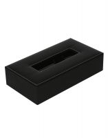 Jl Collections Black Polyurethane (pu) Tissue Box