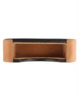 Jl Collections Camel And Black Unisex Leather Table Card Holder