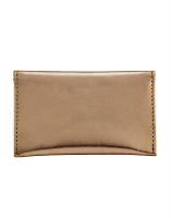 Jl Collections Women's Gold Polyurethane (pu) Credit Card Holder