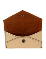 Jl Collections Women's Gold Polyurethane (pu) Credit Card Holder