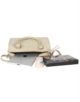 Jl Collections Women's Leather White Shoulder Bag