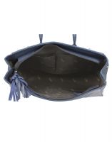 Jl Collections Women's Leather Blue Shoulder Bag