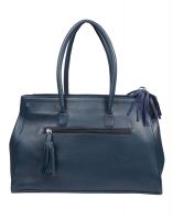 Jl Collections Women's Leather Blue Shoulder Bag