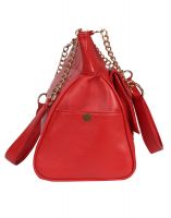 Jl Collections Women's Leather Red Shoulder Bag