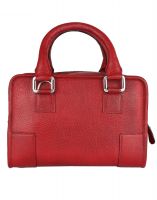 Jl Collections Red Women's Leather Shoulder Handbag