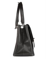 Jl Collections Women's Leather Black Chatai Design Shoulder Bag