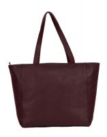 JL Collections Women's Brown Genuine Leather Shoulder Handbag