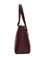 JL Collections Women's Brown Genuine Leather Shoulder Handbag