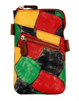 Jl Collections Multicolor Printed Leather Sling Pouch (code - Jlfb_3469)