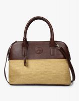 Jl Collections Women's Leather & Jute Beige And Brown Shoulder Bag - (code - Jlfb_46)