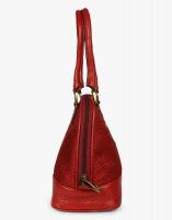 Jl Collections Women's Leather & Jute Red Shoulder Bag Red - (jlfb_51_rd)