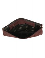 Jl Collections Women's Leather Brown Clutches