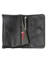 Jl Collections Black Men's & Women's Leather Card Holder With Small Ball Pen Gift Sets (pack Of 2)